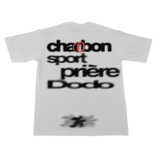 T-shirt - CHARBON blanc
